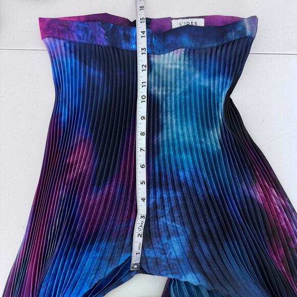 L'IDEE Bisous Pleated High Waisted Trouser Pants Women's 14‎ Galaxy Artsy Unique - Picture 14 of 15